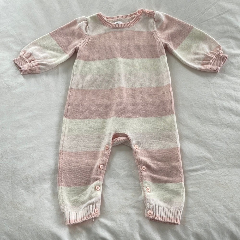 Pink and White Gap Coverall